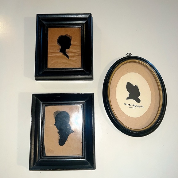 Vintage Other - Vintage Black Silhouette Trio Wall Art